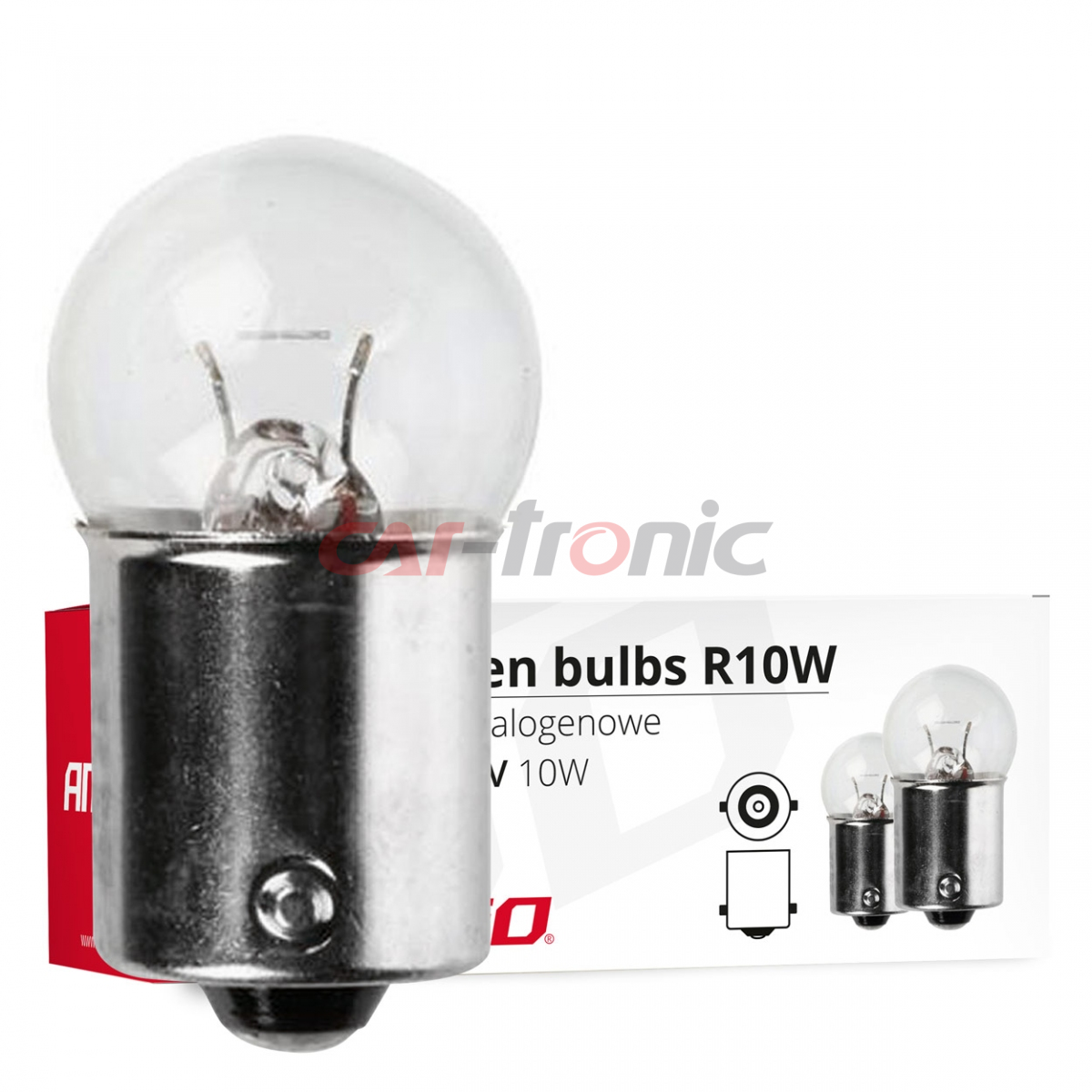 Żarówki halogenowe R10W BA15s 24V 10 szt. AMIO-01004