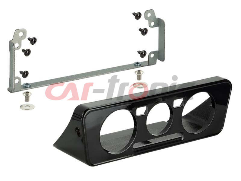 Ramka radiowa 2 DIN Seat Mii, Skoda Citigo 2011 ->, VW up! 2011 - 2016 czarna błyszcząca