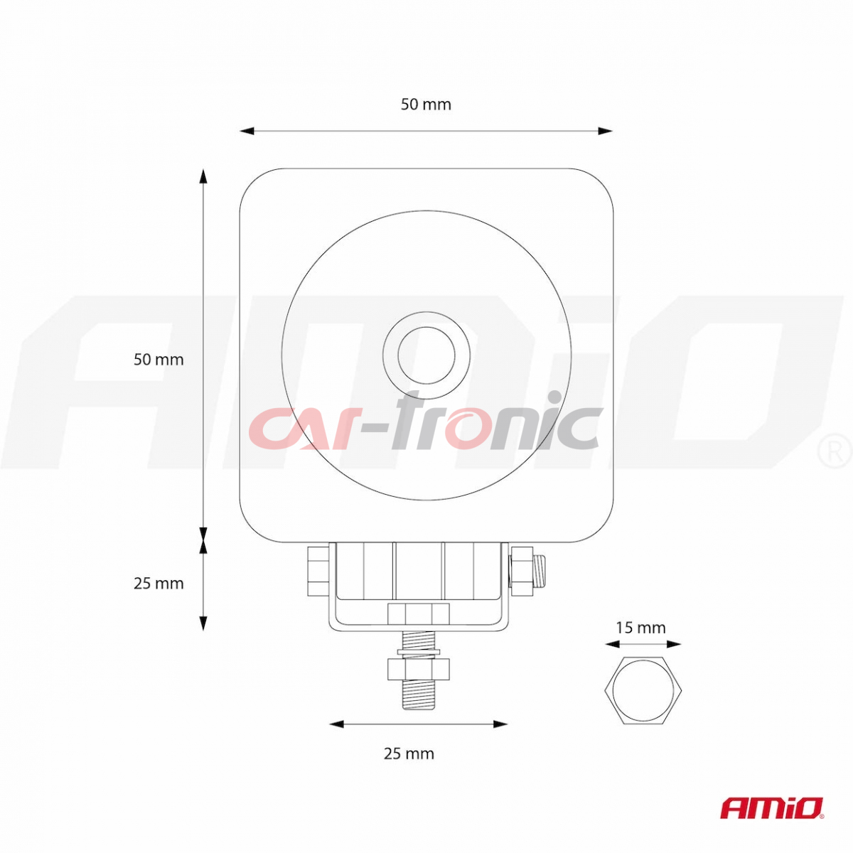 Lampa robocza halogen LED szperacz AWL18 12V 24V AMIO-02432