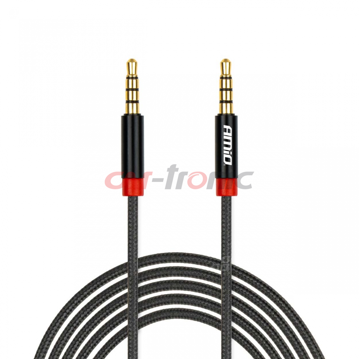 Kabel AUX MINI JACK 3,5mm oplot 200cm AMIO-03270