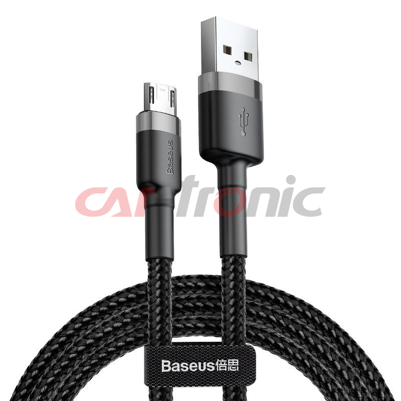 Kabel USB na micro USB Baseus Cafule 1.5A 2m szaro-czarny