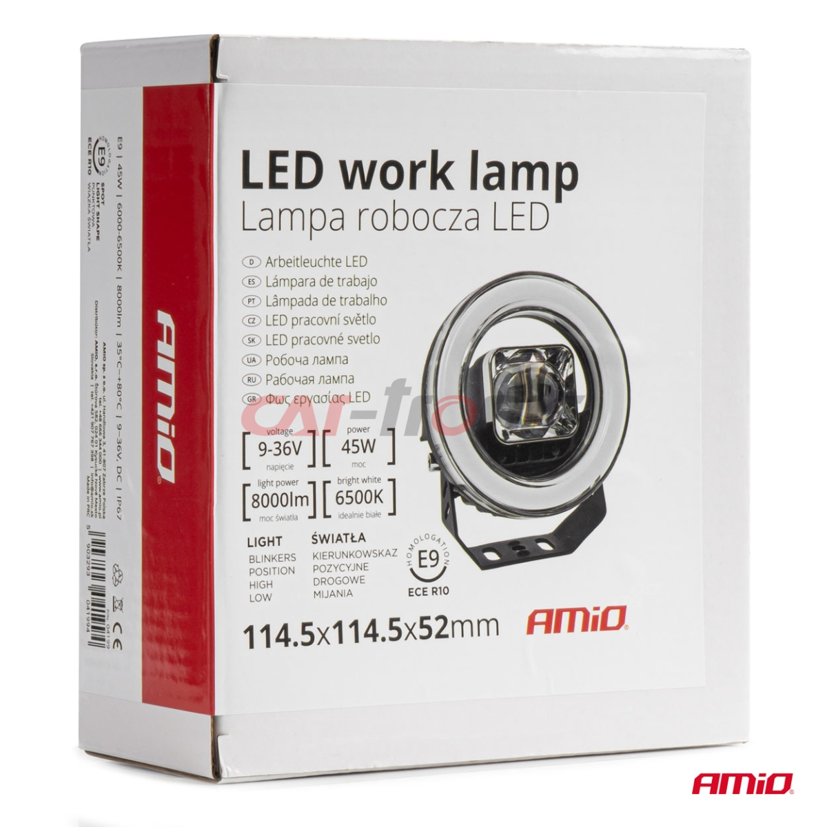 Lampa robocza szperacz LED AWL58 45W 6500K 8000lm 12V 24V AMIO-04199