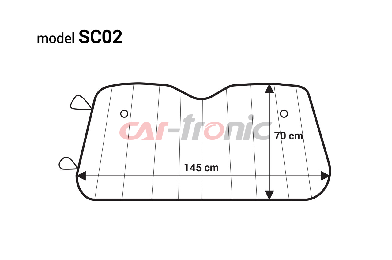 Osłona na szybę 145x70cm przeciwsłoneczna przeciwszronowa AMIO-01532