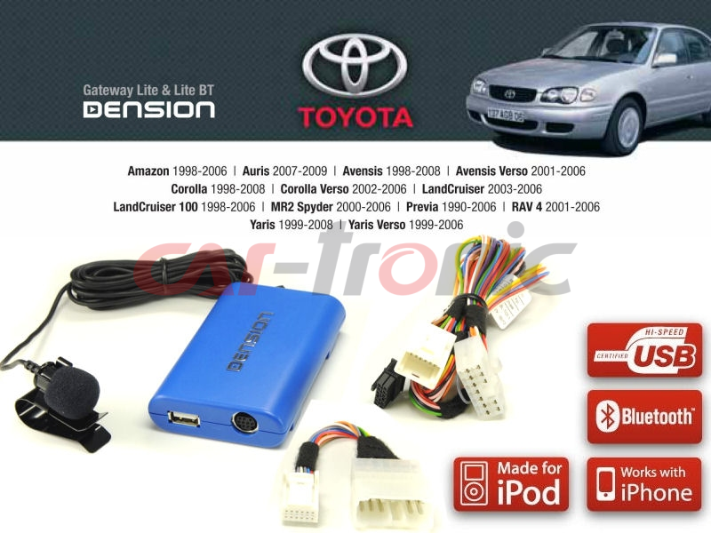 Cyfrowa zmieniarka Dension Bluetooth,USB,iPod,iPhone,AUX - Toyota, Lexus