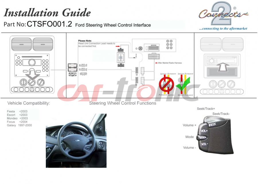 Adapter do sterowania z kierownicy Ford ->2004 CTSFO001.2