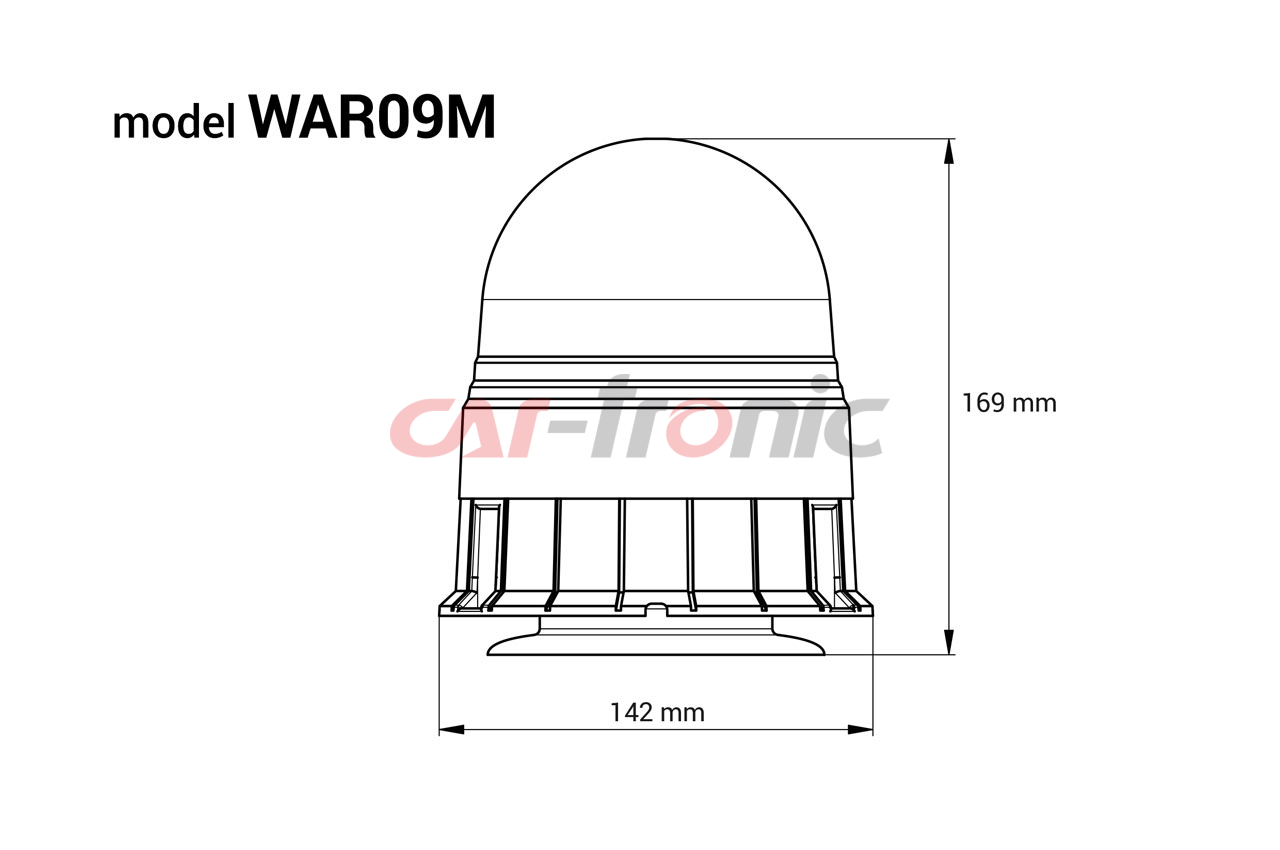 Lampa ostrzegawcza błyskowa kogut 80 LED magnes R10 12V 24V W09M AMIO-01502