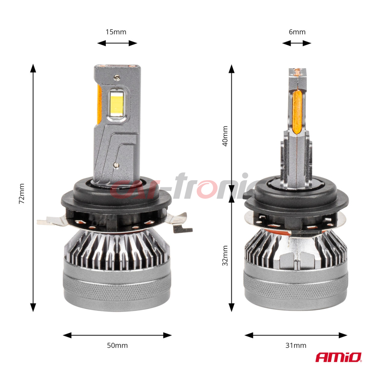 Żarówki samochodowe LED seria HP Full Canbus H7-1 6500K AMIO-03675