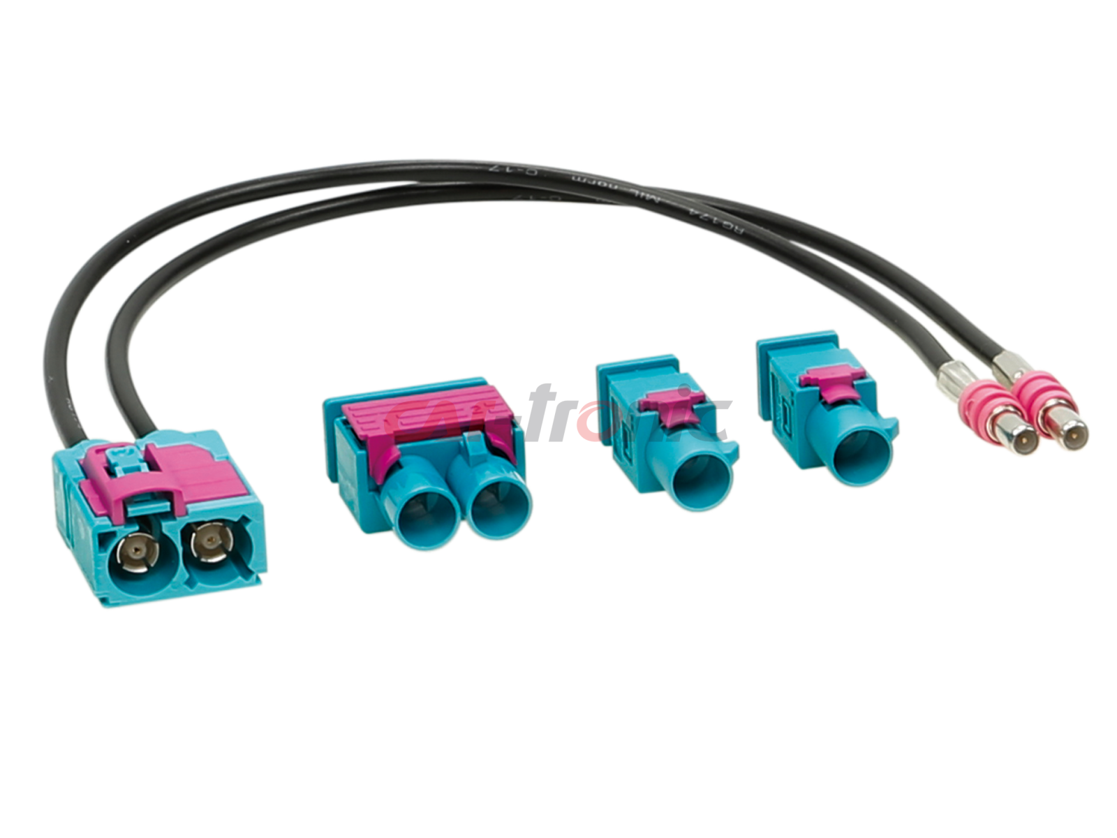 Adapter antenowy Fakra(m)(komplet) > Fakra(f)(podwójny)