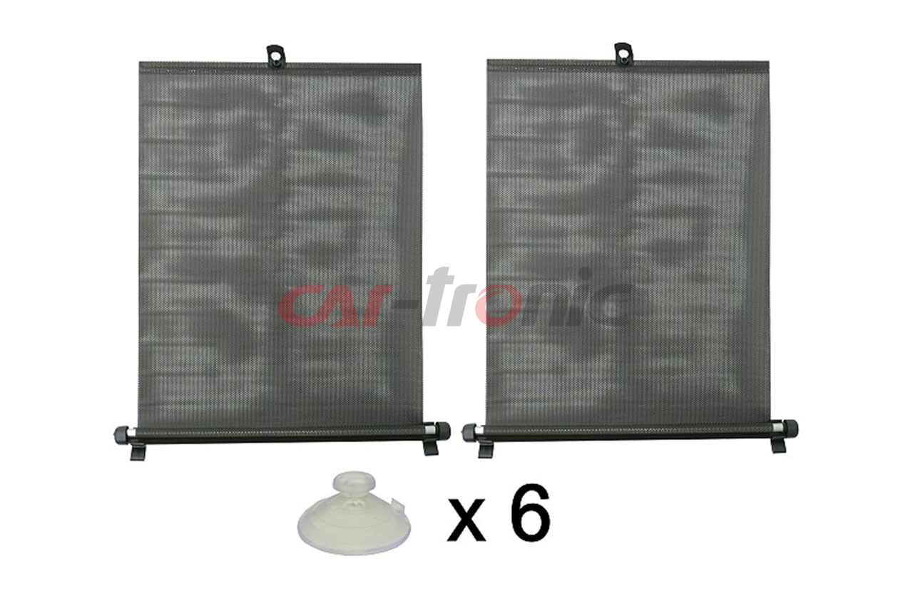 Rolety na boczne szyby czarne 2 szt. x 50 cm szerokości