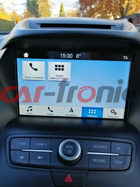 Interfejs kamery Ford C-MAX Sync 3