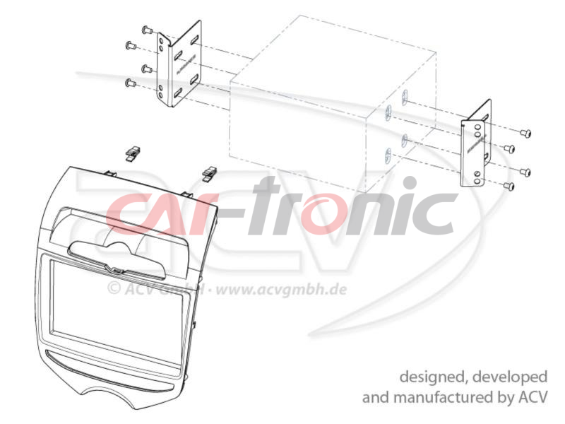 Ramka radiowa 2 DIN Hyundai ix20 (JC) 11/2010-> czarny matowy. Manualna klimatyzacja.