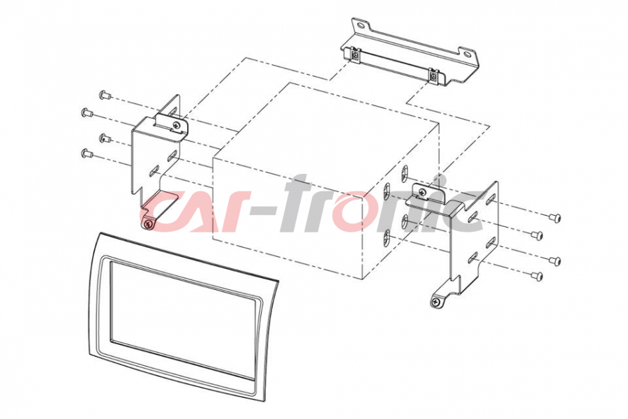 Ramka radiowa 2 DIN Fiat Ducato Citroen Jumper,Boxer 2006-> Facelifting