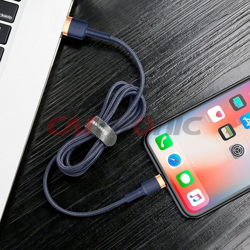 Kabel USB na Lightning Baseus Cafule 1.5A 2m złoto-granatowy