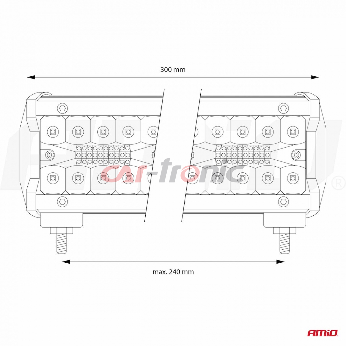 Lampa robocza halogen LED szperacz AWL21 80LED 12V 24V AMIO-02435