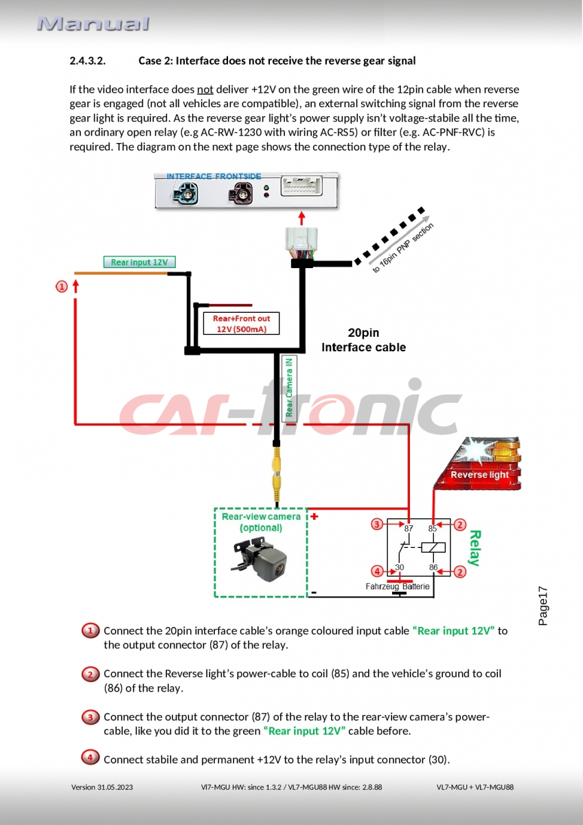 Adapter do kamery cofania BMW MGU, HSD+2