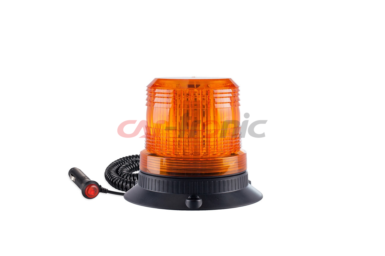 Lampa ostrzegawcza błyskowa kogut 80 LED magnes R10 12V 24V W14M AMIO-01503