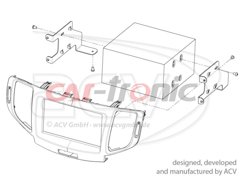 Ramka radiowa 2 DIN Honda Accord (CU/CW) Facelift 10/2008 - 06/2015