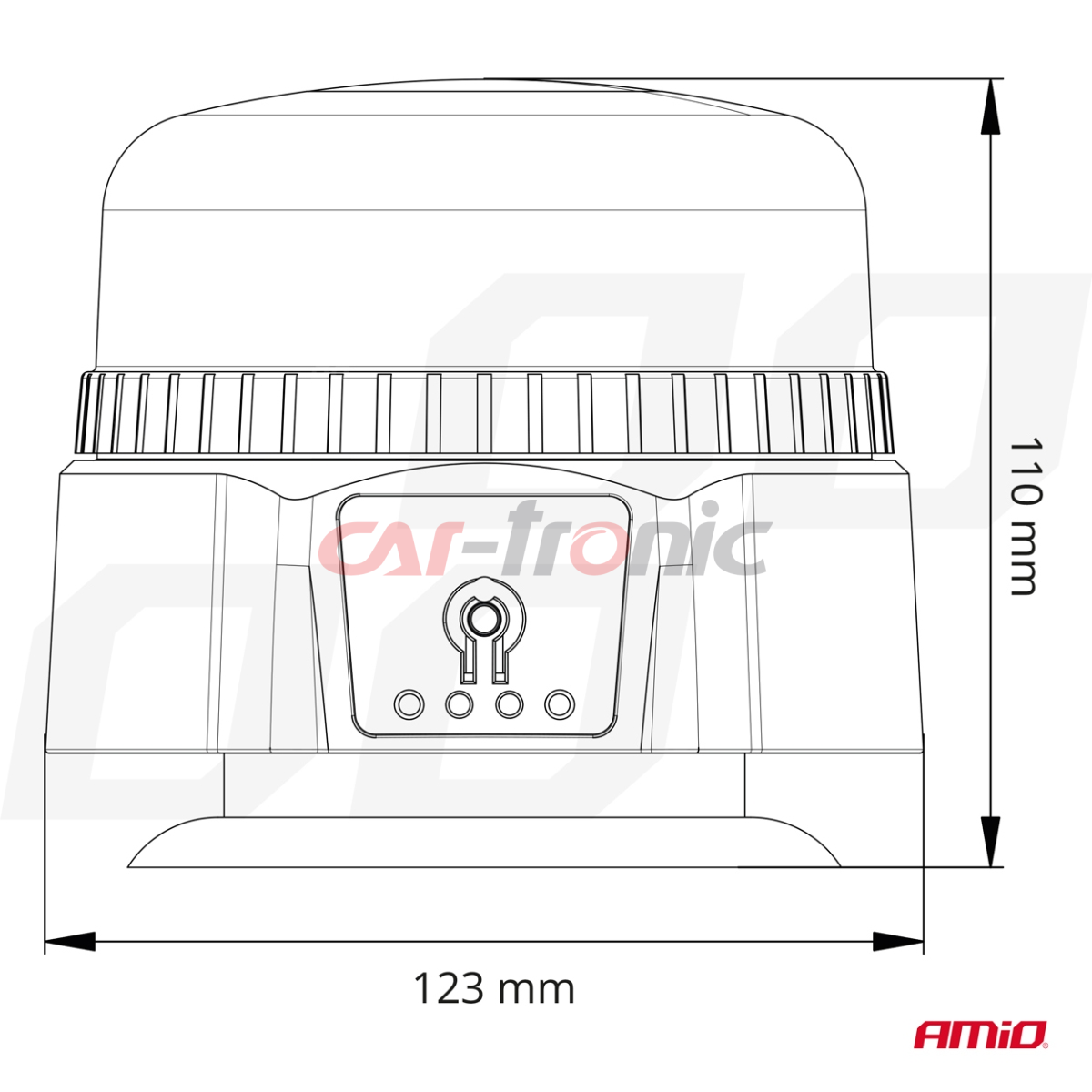 Bezprzewodowa lampa ostrzegawcza kogut LED z pilotem R65 R10 12V 24V AMIO-03932