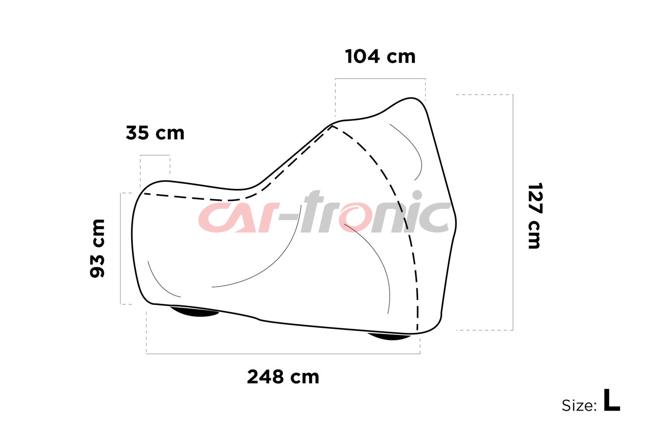 Pokrowiec ochronny plandeka na motocykl Protector L