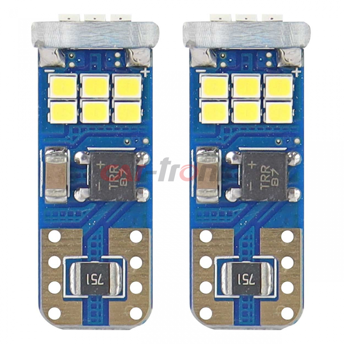 Żarówki LED CANBUS 18SMD UltraBright 2016 T10e W5W White 12V 24V AMIO-01292