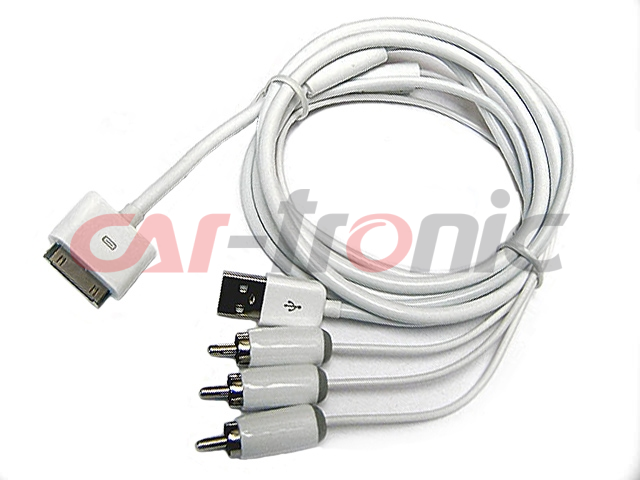 Kabel iPod iPhone USB 3xRCA USB