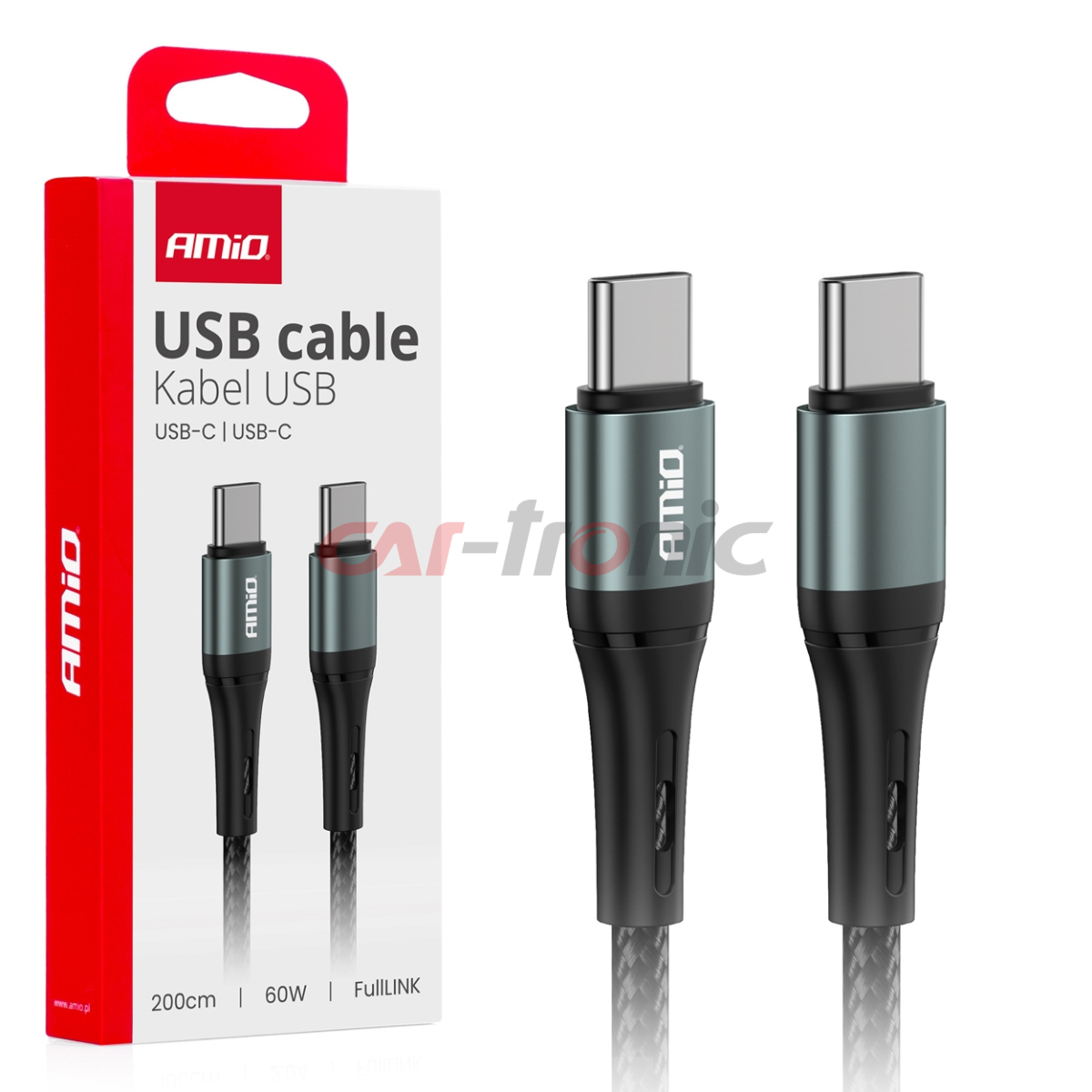 Kabel do ładowania USB-C - USB-C 60W 200cm FullLINK AMIO-03915