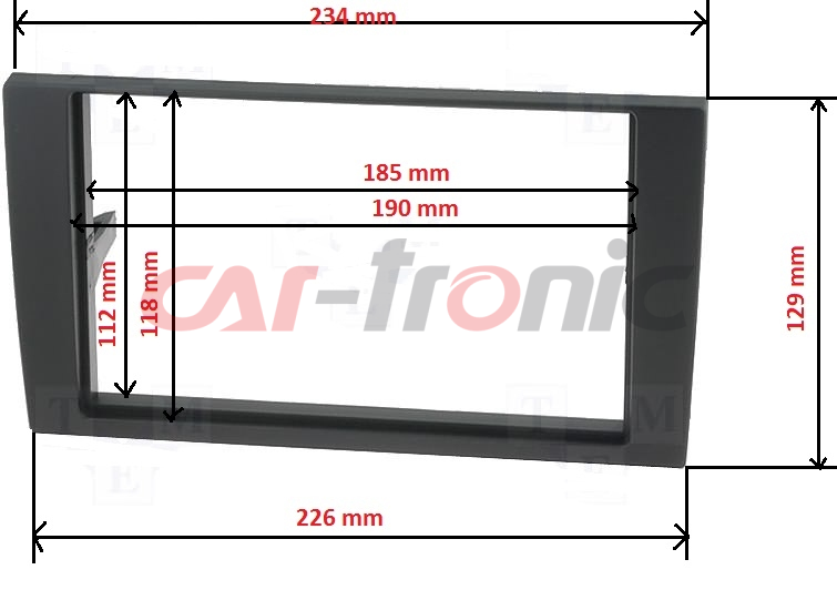 Ramka radiowa 2 DIN Audi A4 (B6/B7) 2001-2008, Seat Exeo 2009 ->