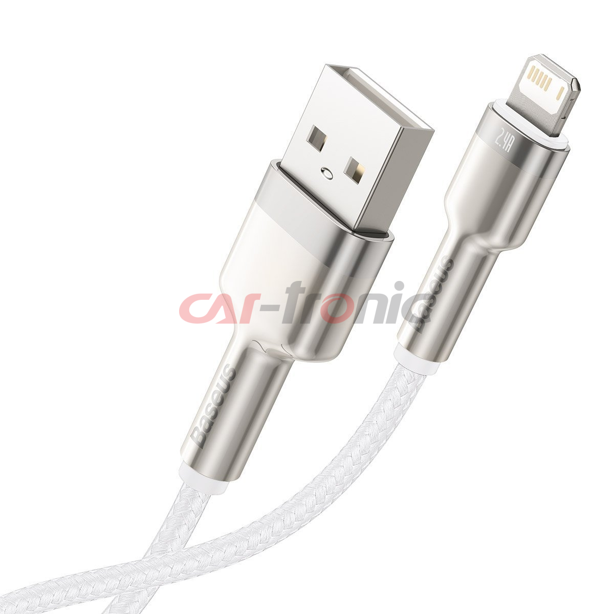 Kabel USB na Lightning Baseus Cafule 2.4A 2m biały