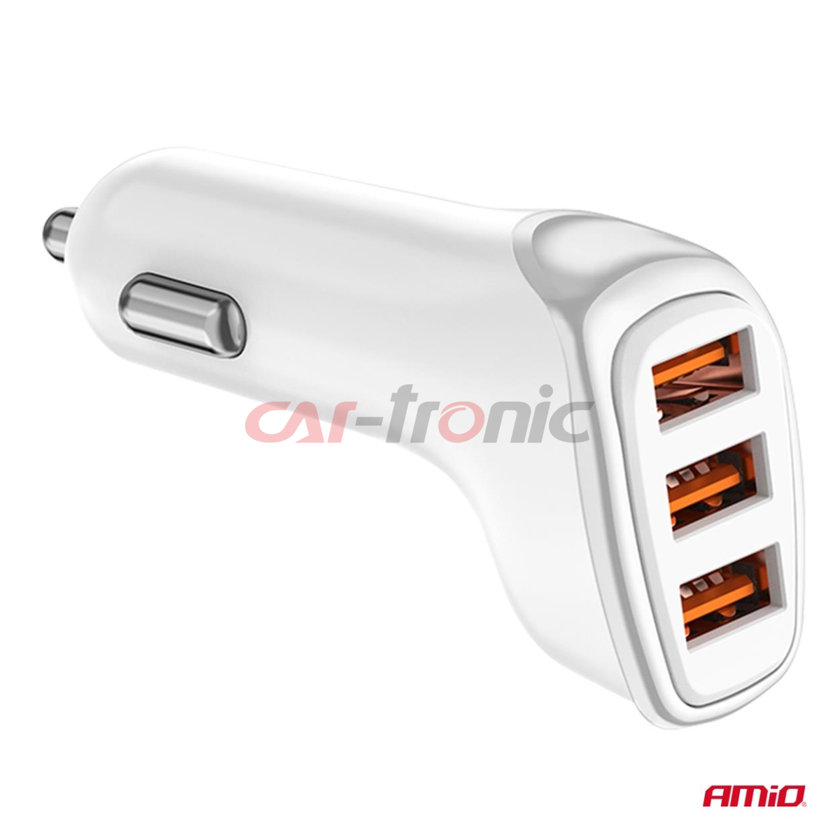 Ładowarka samochodowa 3x USB-A 3.1A AMIO-03885