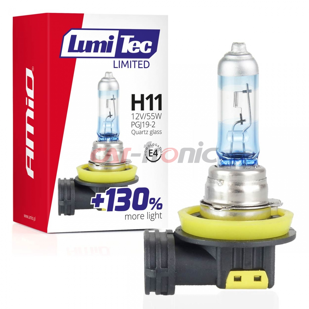 Żarówka halogenowa H11 12V 55W LumiTec LIMITED +130% AMIO-02134