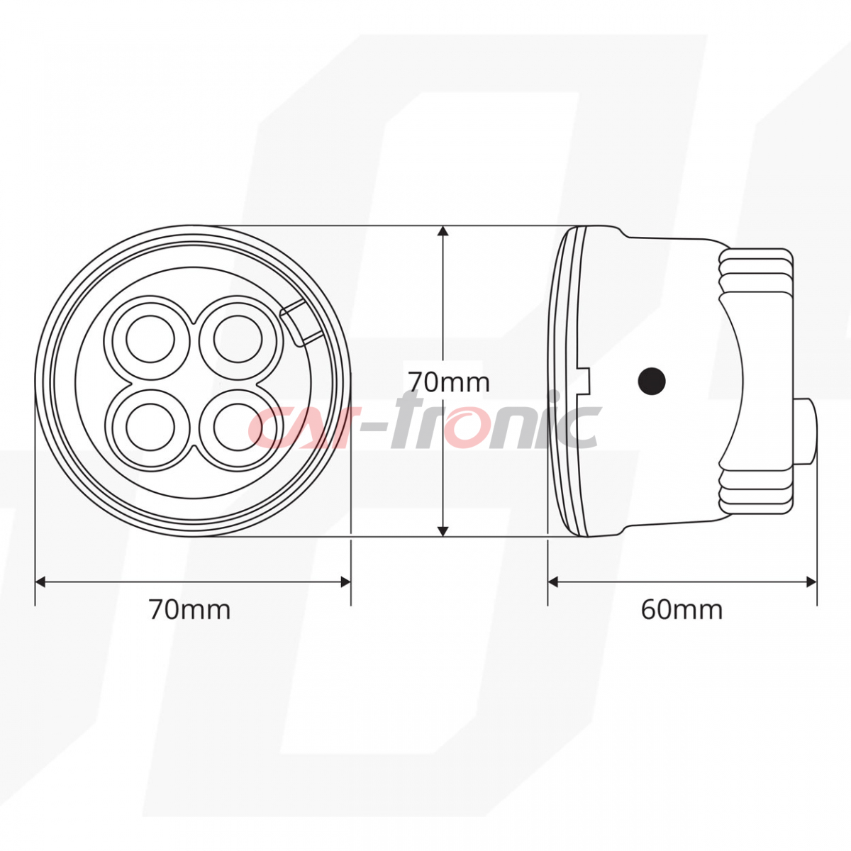 Światła do jazdy dziennej DRL 510L AMIO-01525