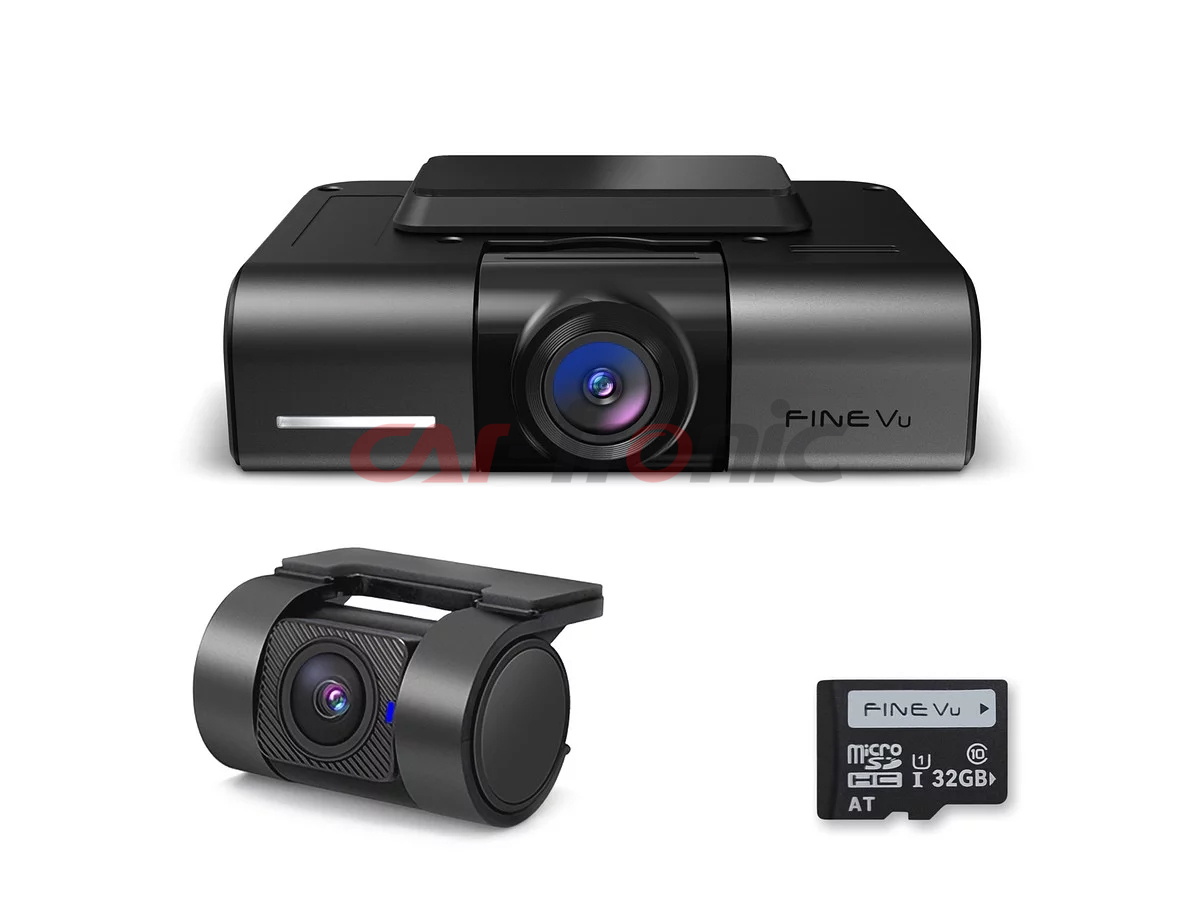 Wideorejestrator FineVu GX400 - rejestrator QHD+FHD WiFi GPS radary, karta 32GB