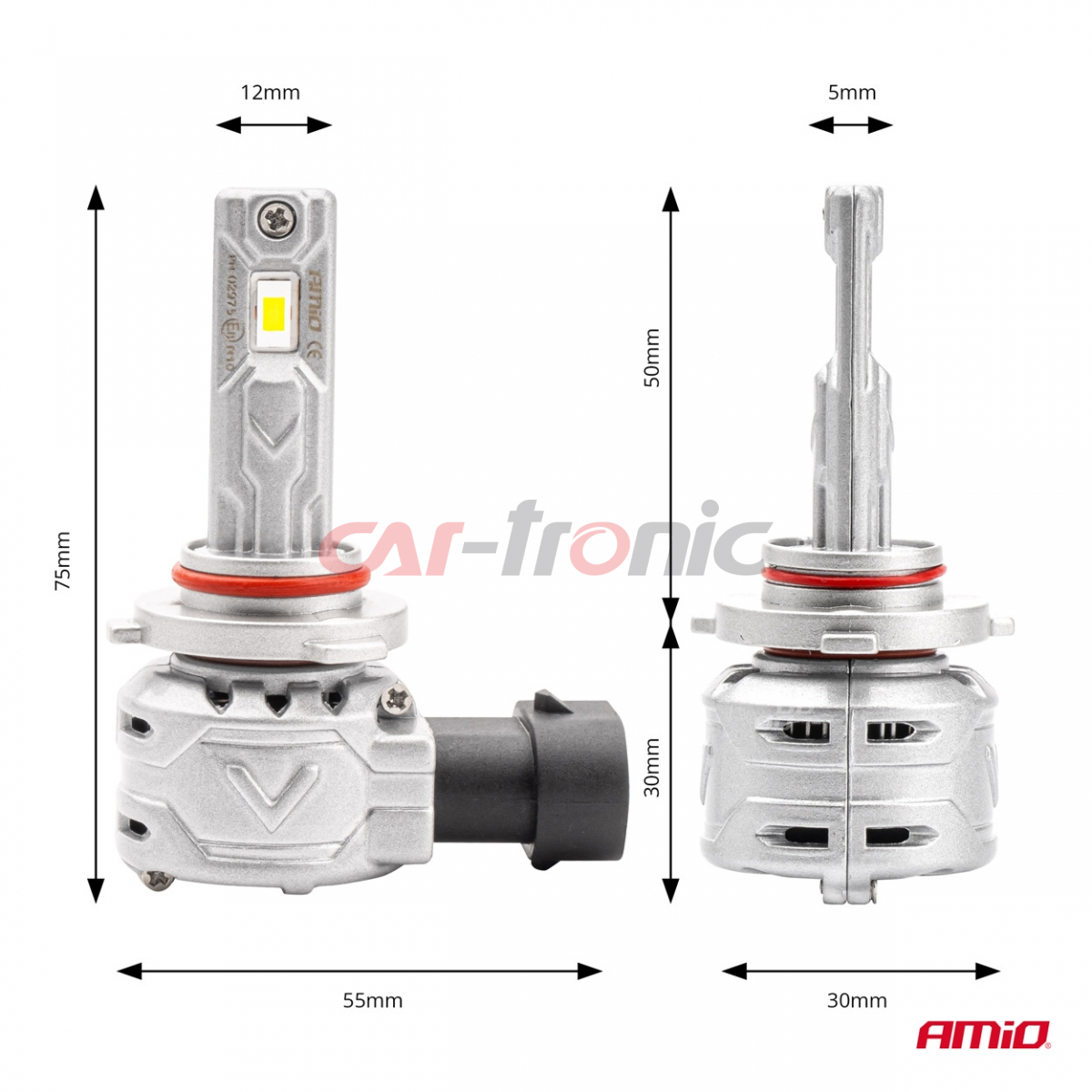 Żarówki samochodowe LED seria X2 HB4 9006 6500K Canbus AMIO-02976