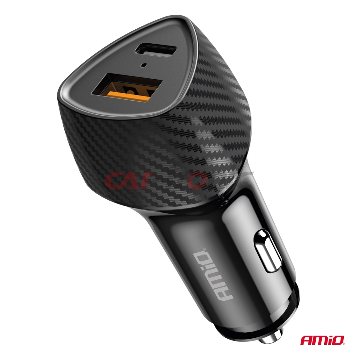 Ładowarka samochodowa QC+PD 38W USB-A + USB-C AMIO-04283