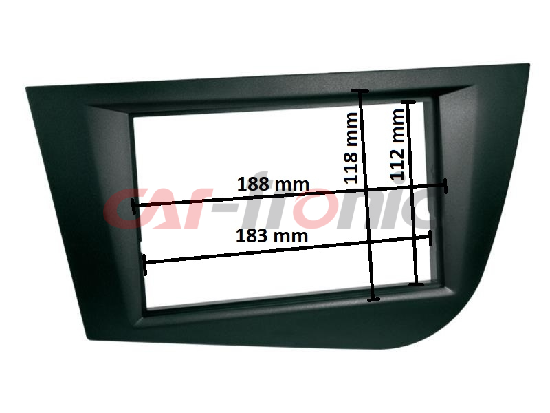 Ramka radiowa 2 DIN Seat Leon 2005-2010 czarna