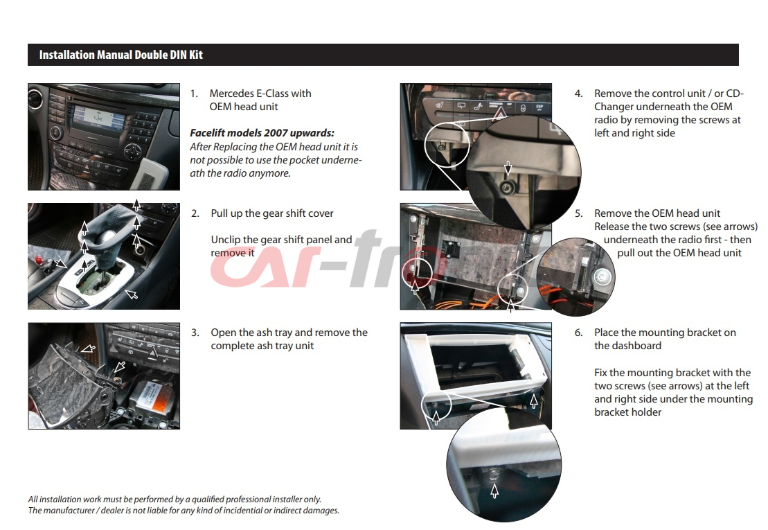 Ramka radiowa Mercedes E-Class (W211) sedan 03 / 2002-2009