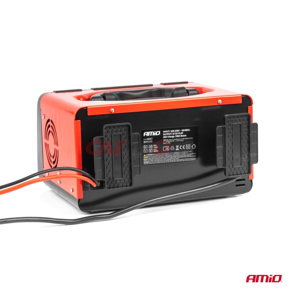 Prostownik cyfrowy z funkcją rozruchu booster jump starter 20A 6V 12V AMIO-04057