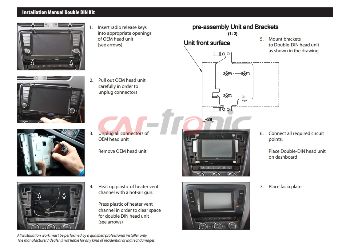 Ramka radiowa 2-DIN Skoda Octavia III 2013->