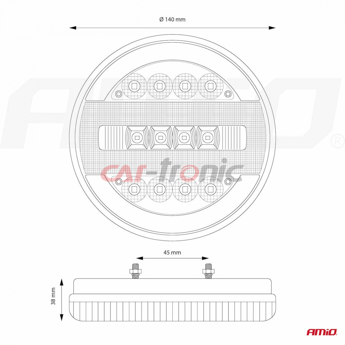 Lampa tylna zespolona LED RCL-07-LR dynamiczna lewa prawa AMIO-02372