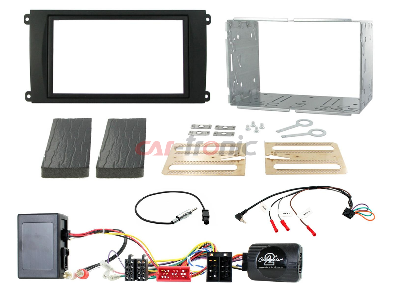 Zestaw instalacyjny 2 DIN CTKPO02 Porsche Cayenne 2002 - 2007