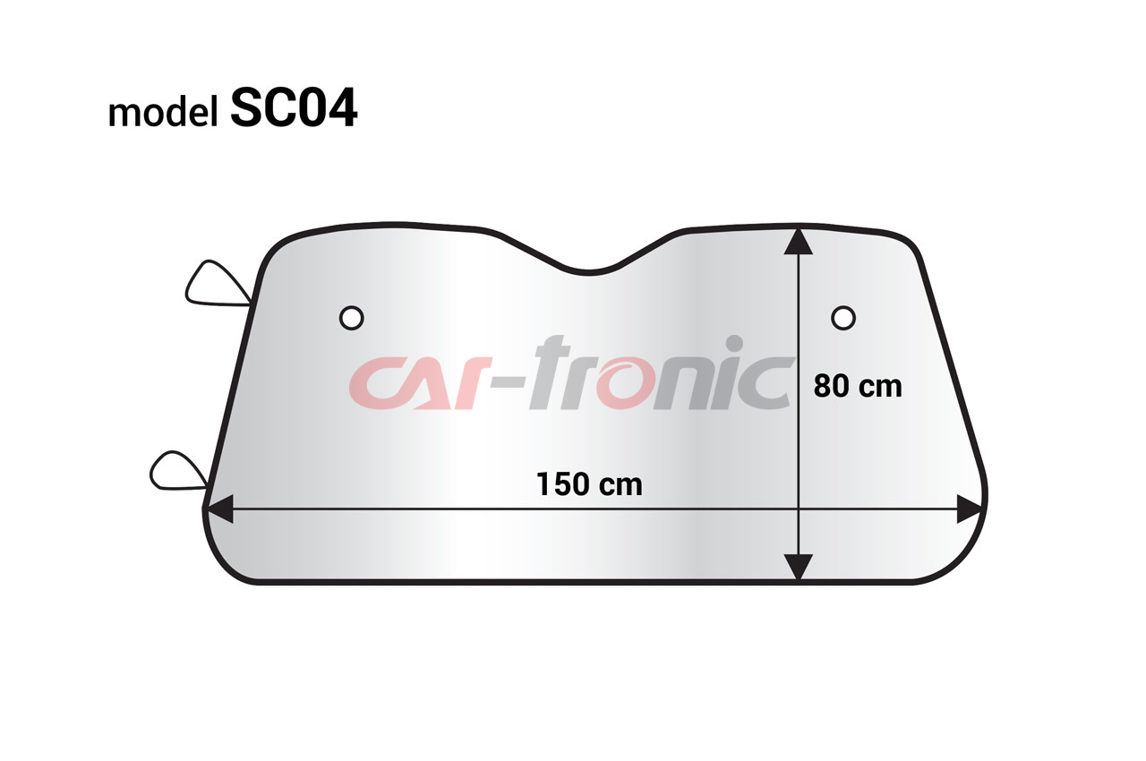 Osłona na szybę 150x80cm przeciwsłoneczna przeciwszronowa AMIO-01534