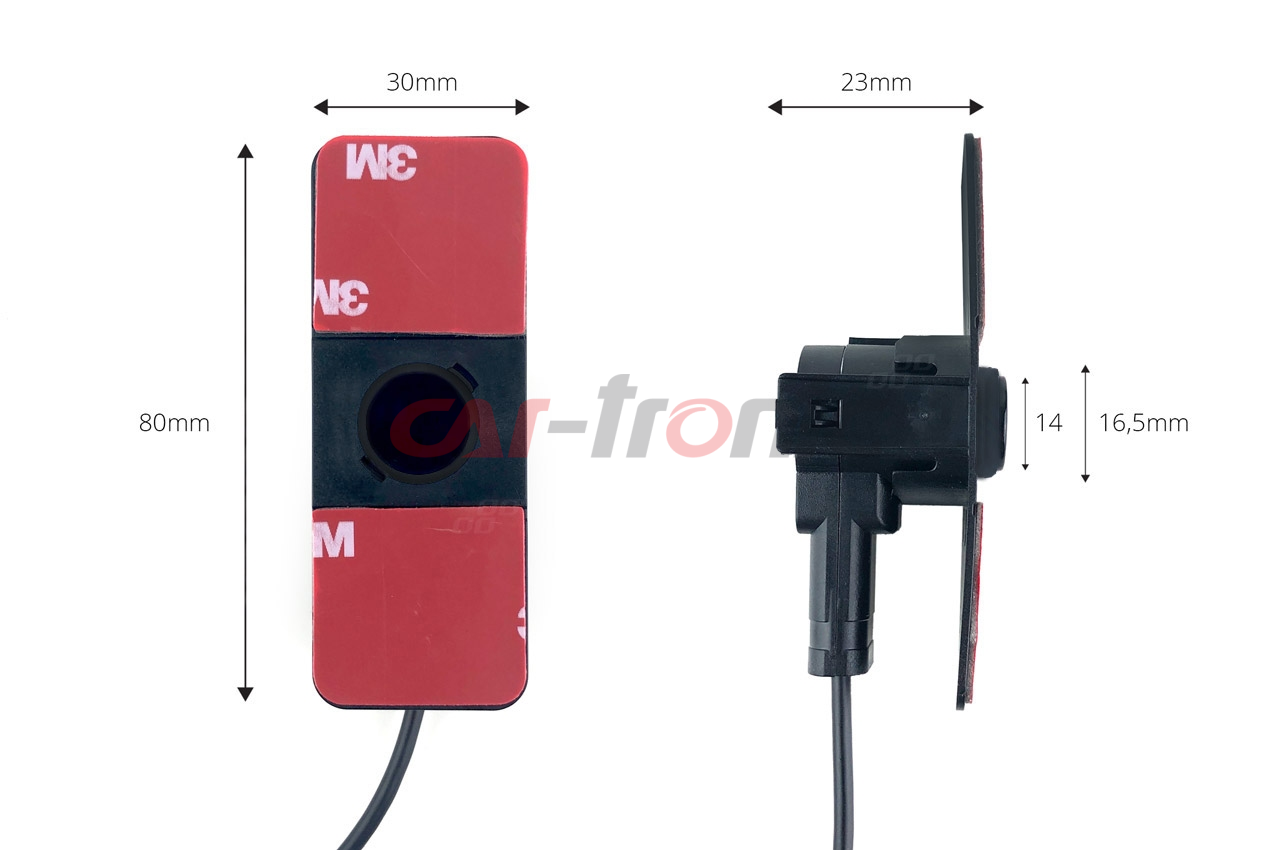 Zestaw czujników parkowania cofania Buzzer 8 sensorów czarne wewnętrzne 16,5 mm AMIO-02254