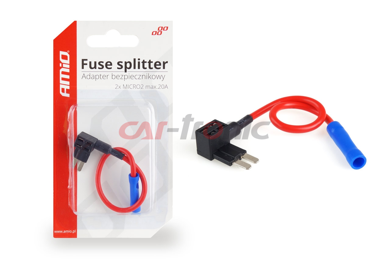 Adapter bezpiecznikowy dodatkowy bezpiecznik bajpas MICRO 2 20A AMIO-02335