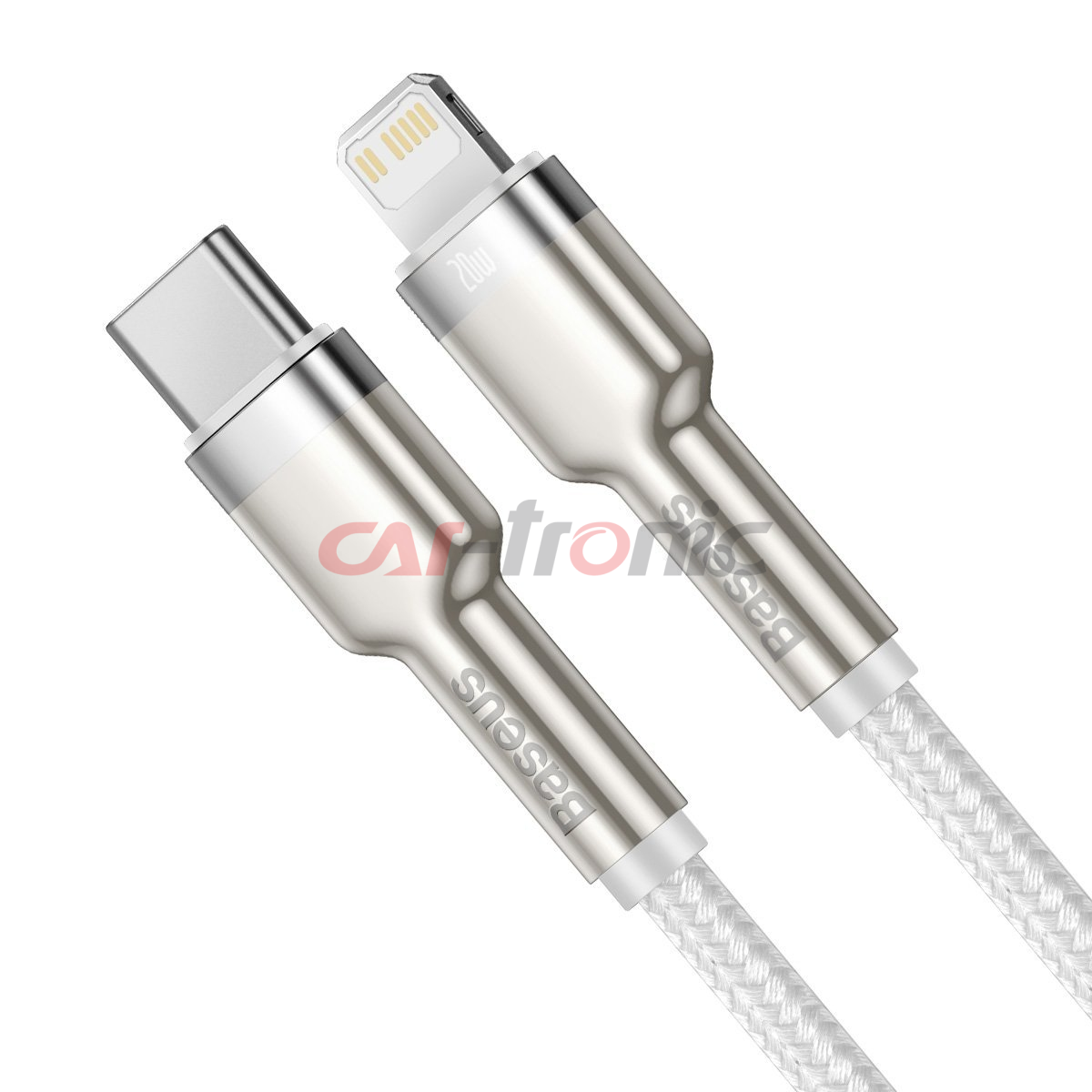 Kabel USB-C na Lightning Baseus Cafule, PD, 20W, 1m biały