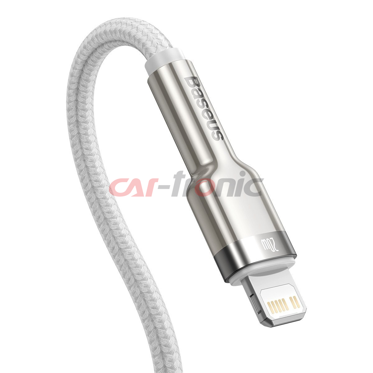 Kabel USB-C na Lightning Baseus Cafule, PD, 20W, 1m biały