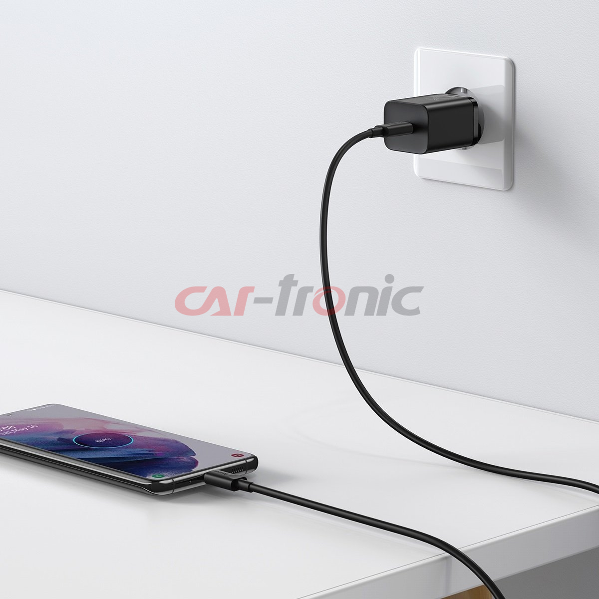 Ładowarka sieciowa USB-C Baseus Mini Power Delivery 25W z kablem USB-C 100 cm czarna