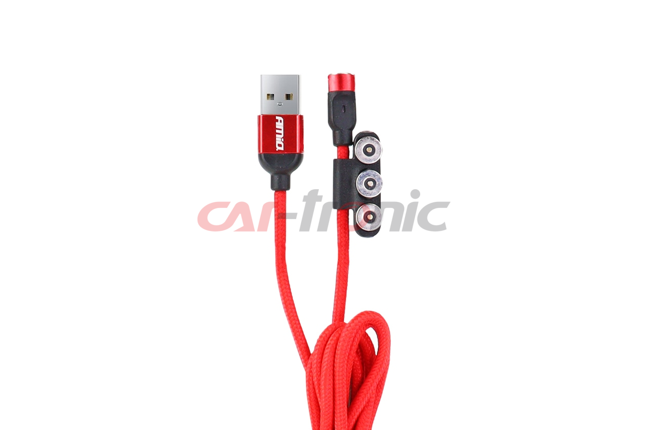 Kabel USB magnetyczny 3w1 na Lightning USB-C micro USB 1 m UC-8 AMIO-02522