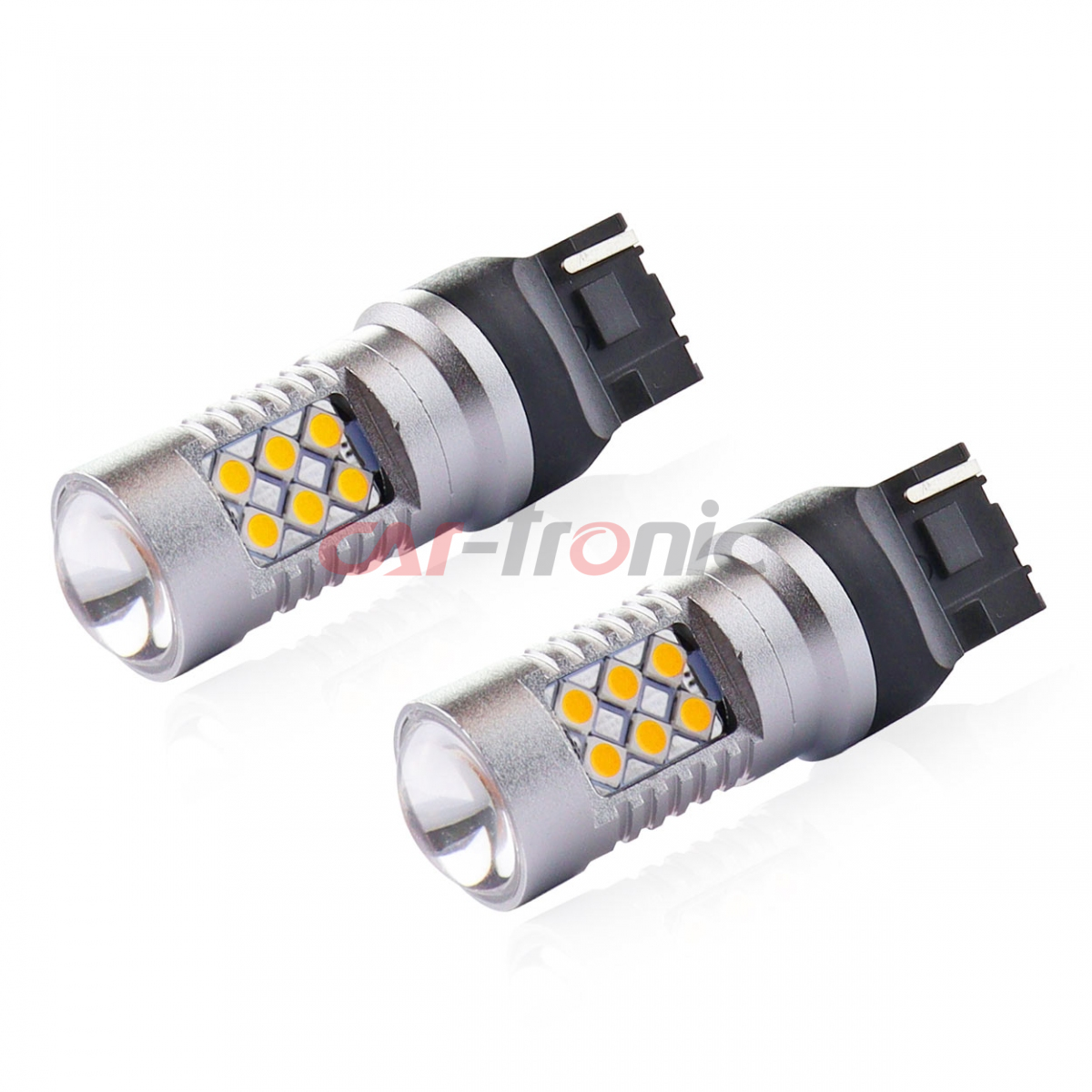 Żarówki LED CANBUS 3030 24SMD T20 WY21W Pomarańczowa Amber 12V 24V AMIO-02393