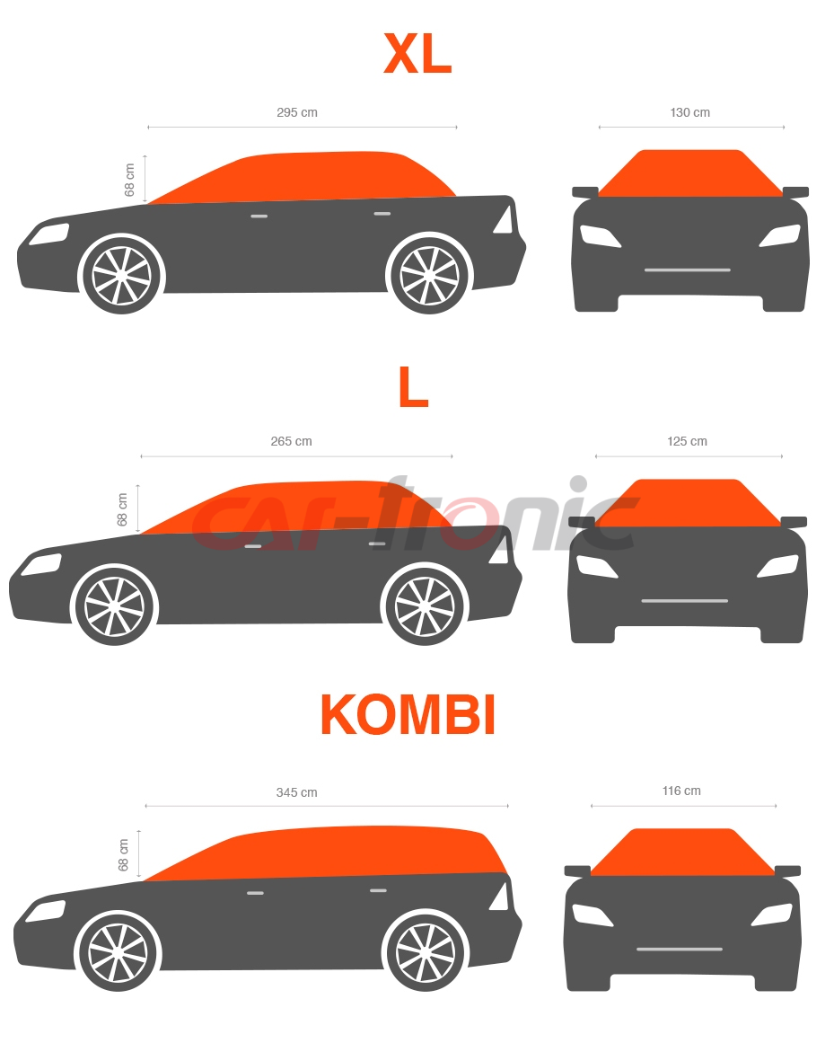 Pokrowiec półplandeka przeciwszronowa - sedan - rozmiar XL