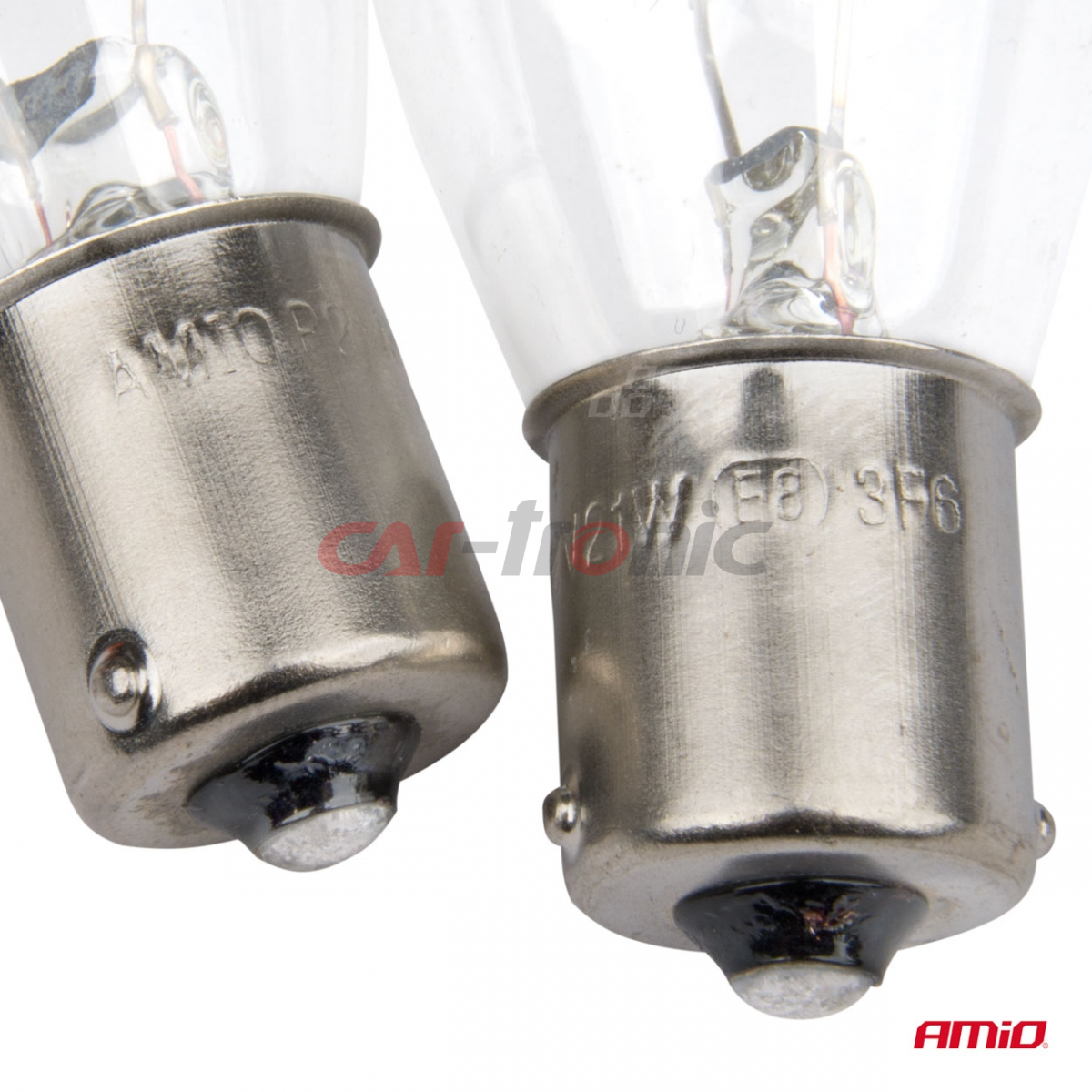 Żarówki halogenowe P21W BA15s 12V 2szt. blister AMIO-03351